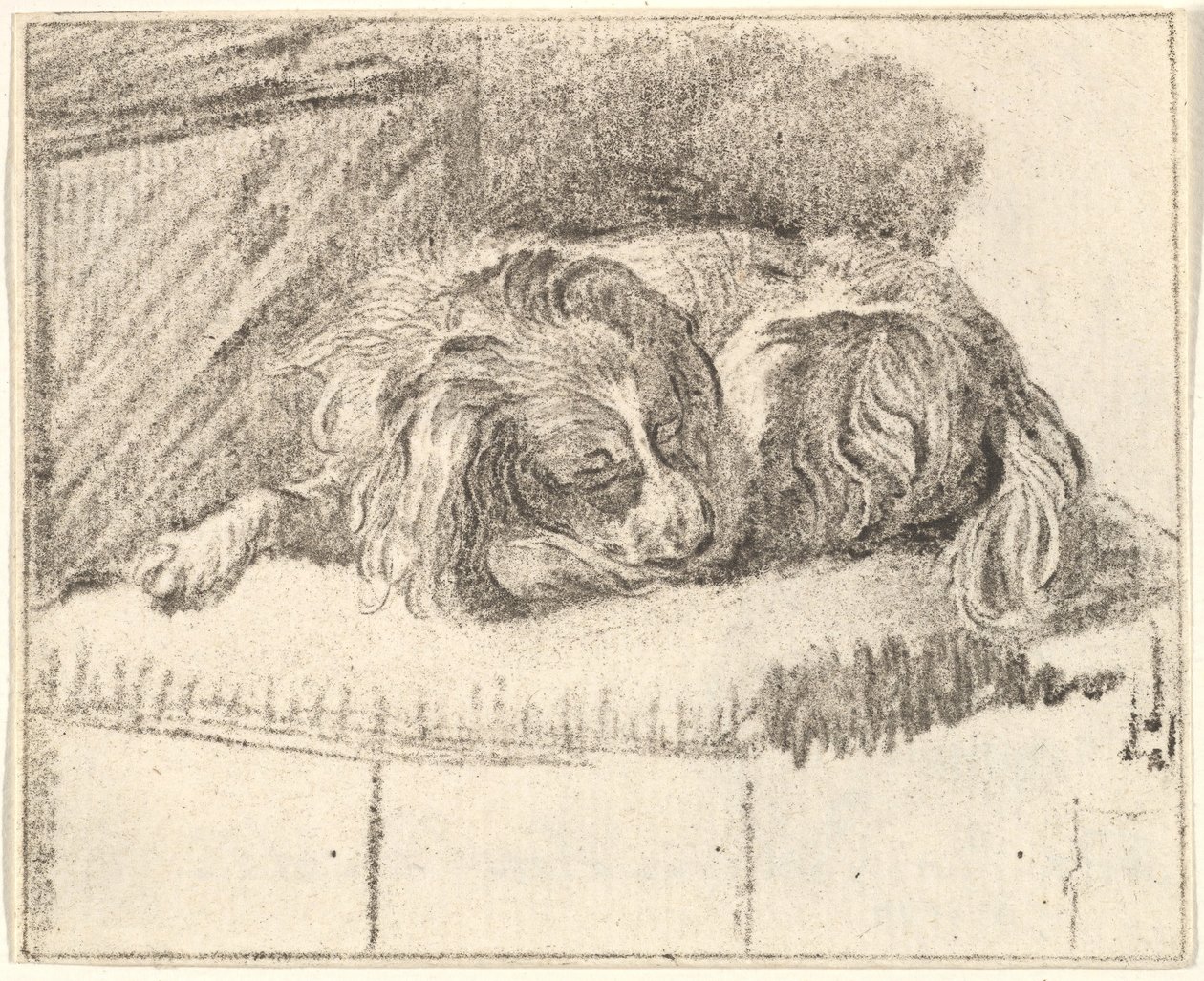 Slapende Hond, 1777 door Cornelis Ploos van Amstel