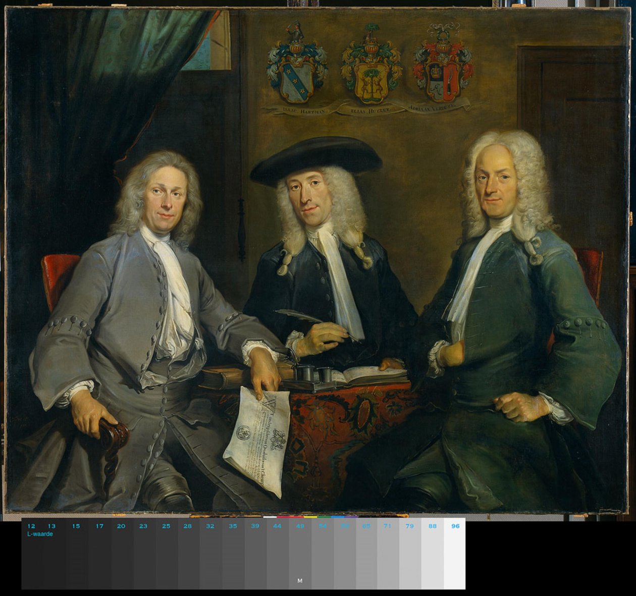 Drie overlieden van het Chirurgijnsgilde door Cornelis Troost