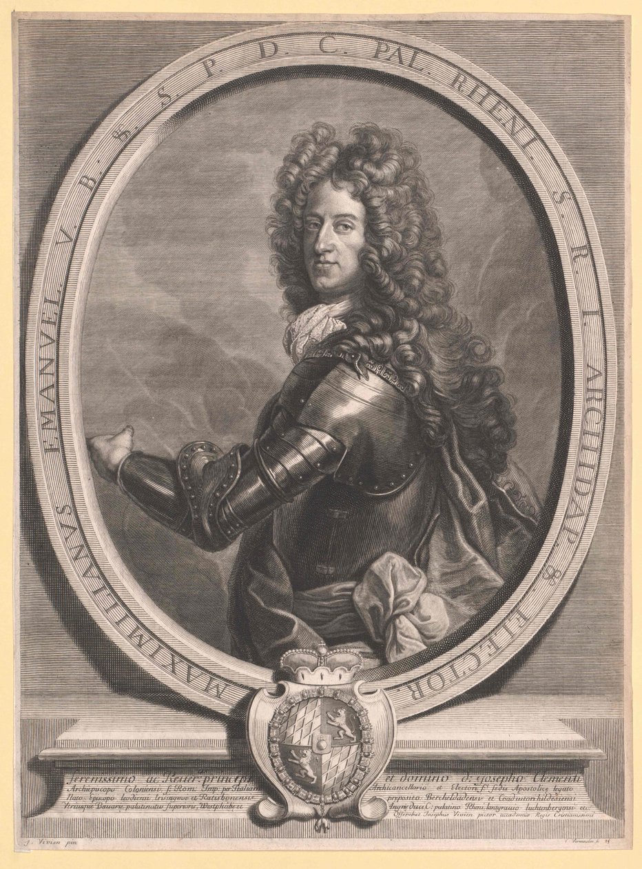 Keuzevorst van Beieren Maximiliaan II Immanuel (gravure) door Cornelis Vermeulen