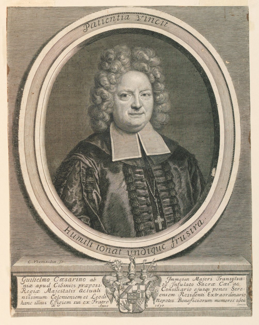 Portret van Guilielmo Caesarino door Cornelis Vermeulen