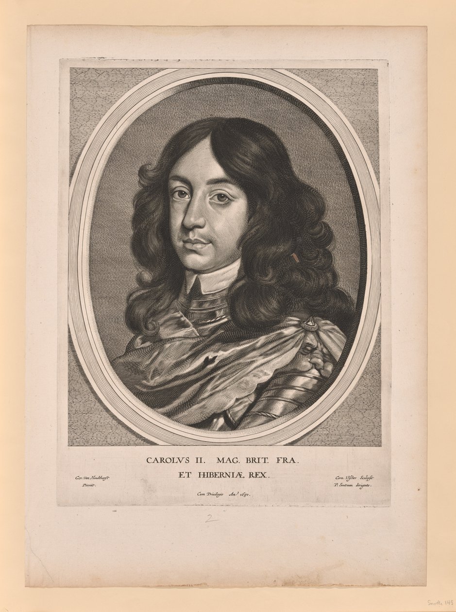 Charles II, koning van Engeland, van Effigies Variae... door Cornelis Visscher