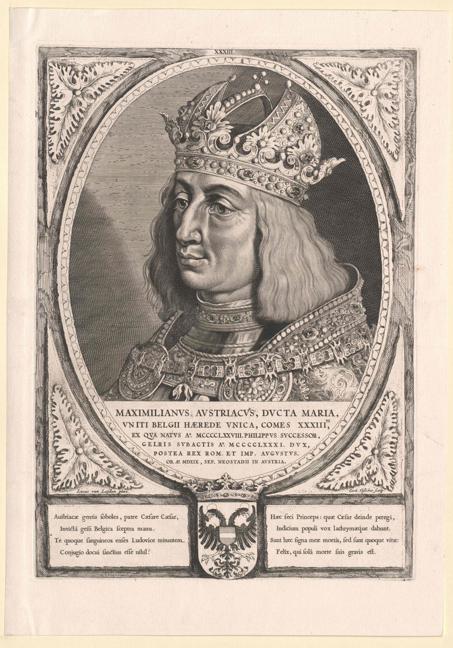 Heilige Roomse Keizer Maximiliaan I door Cornelis Visscher