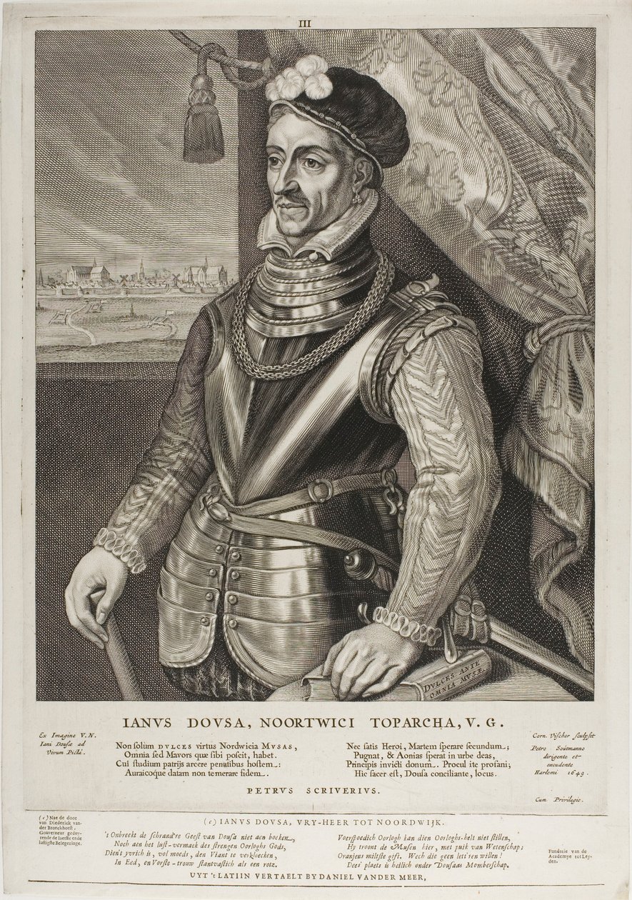 Jan van der Does, plaat 3 uit Quatuor Personae door Cornelis Visscher