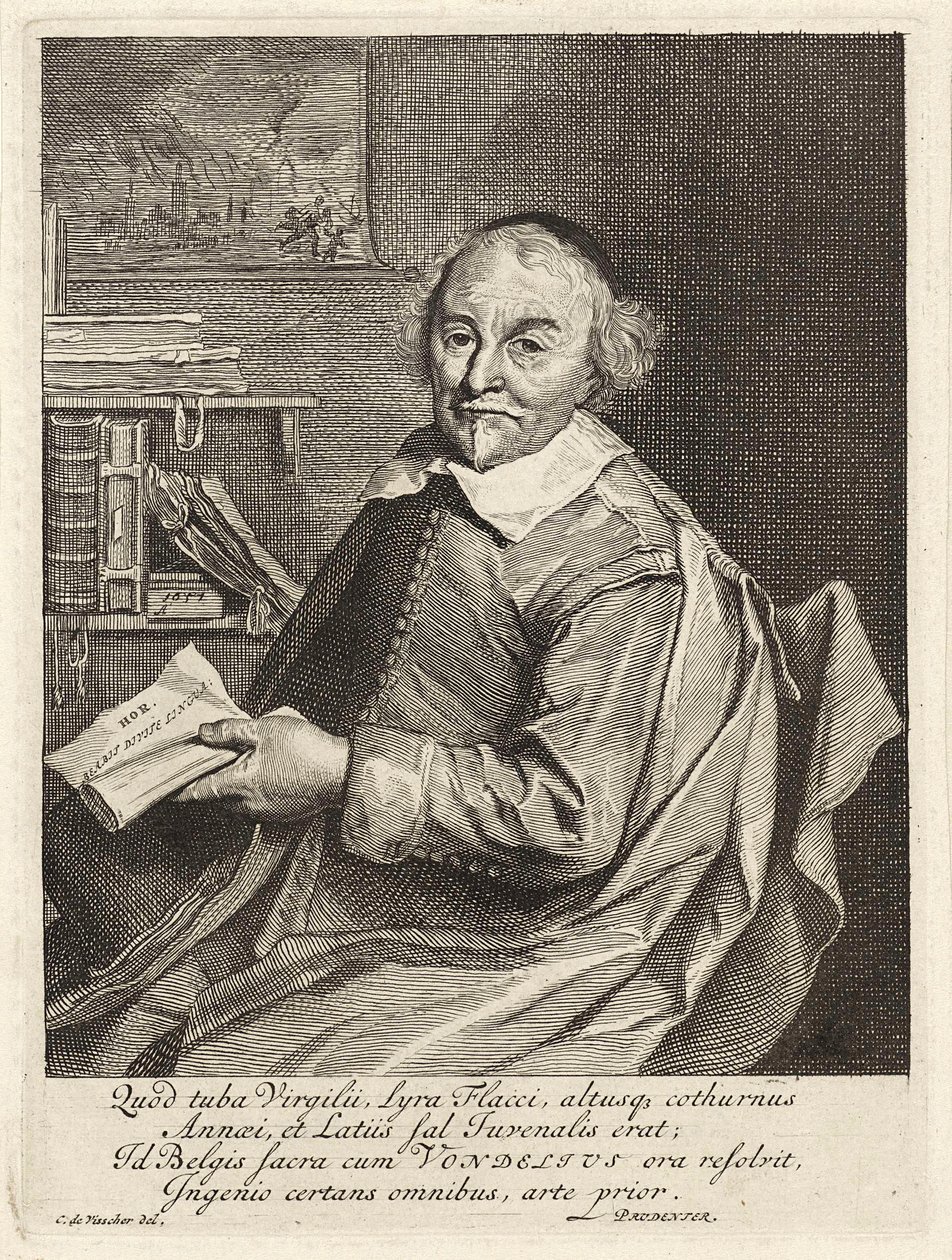 Joost van den Vondel, uitgegeven 1657 door Cornelis Visscher
