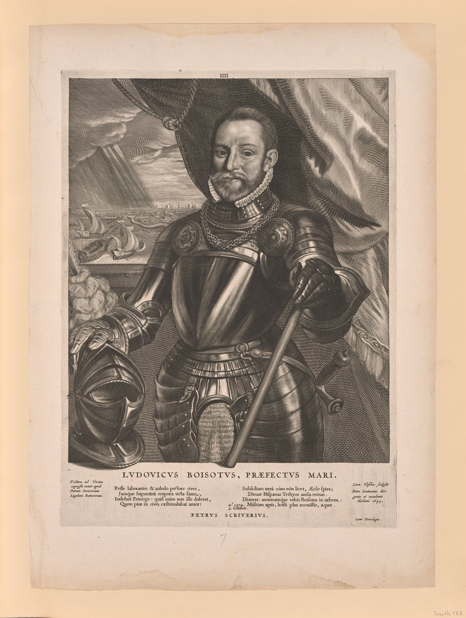 Lodewijk van Boisot, Admiral of Zeeland, from Quatuor Personae door Cornelis Visscher