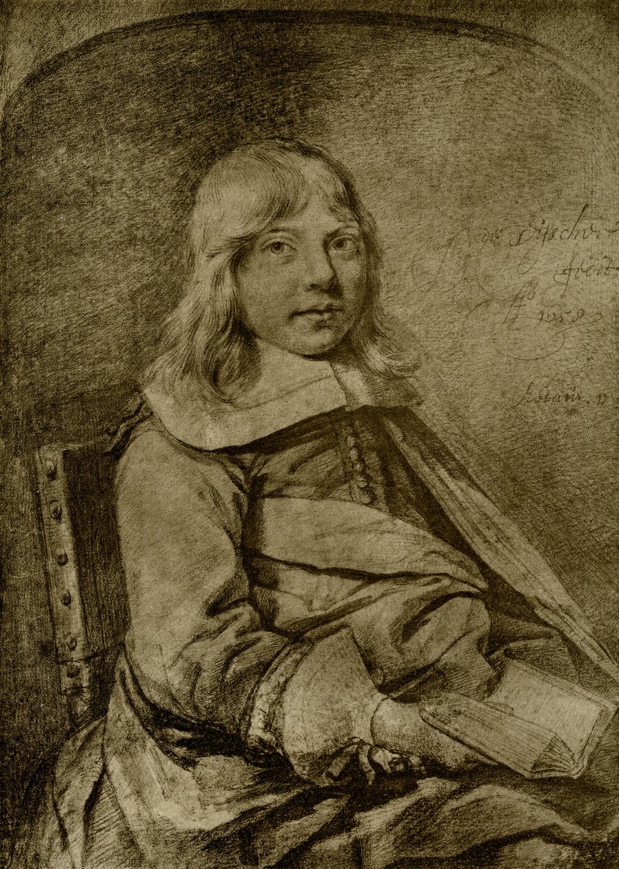 Portret van een elfjarige jongen door Cornelis Visscher