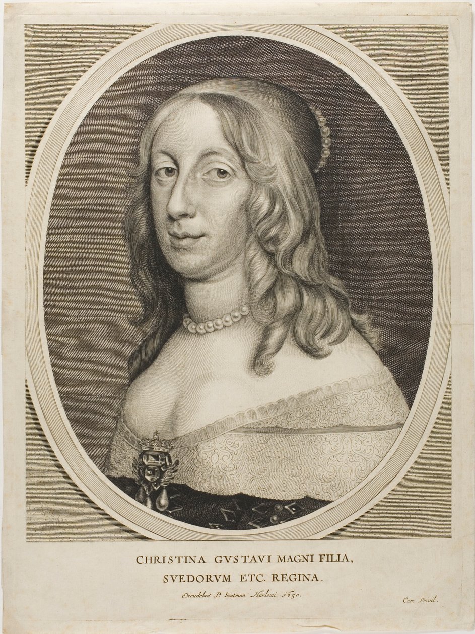 Koningin Christina van Zweden door Cornelis Visscher