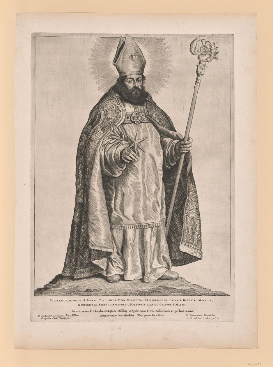 Sint Frederik van Utrecht, uit Heiligen van Noord- en Zuid-Nederland door Cornelis Visscher