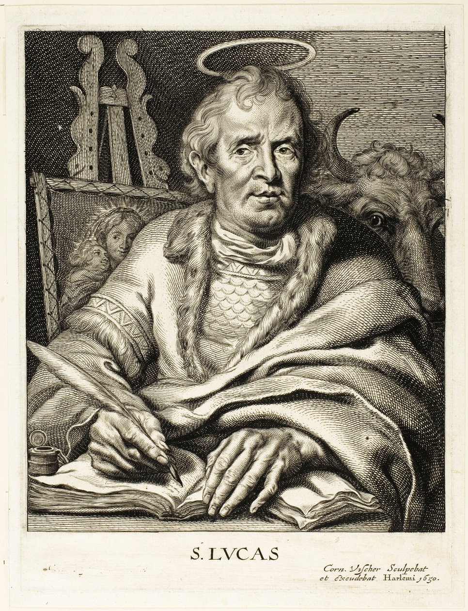 Sint Lucas door Cornelis Visscher