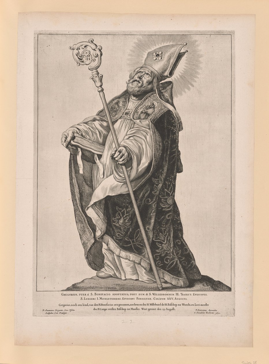 Sint Willebrord, van Heiligen van Noord- en Zuid-Nederland door Cornelis Visscher