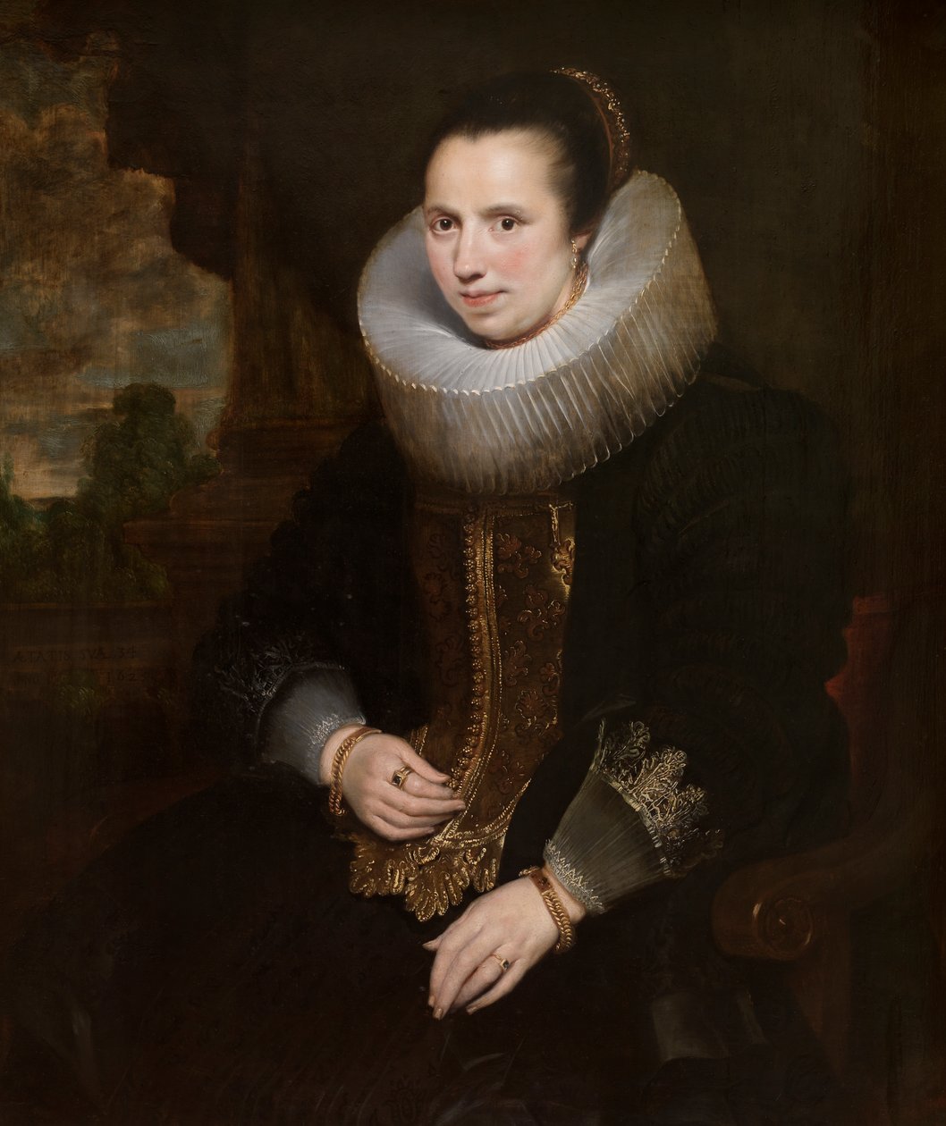 Elisabeth Hoegaerts door Cornelis de (attr. to) Vos