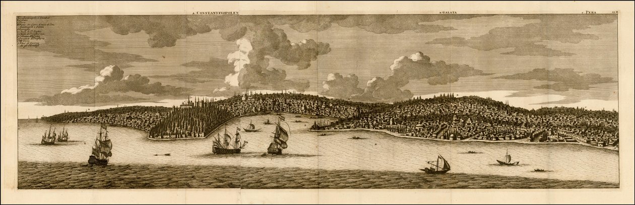 1698 zicht op Constantinopel door Cornelis De Bruyn door Cornelis de Bruijn