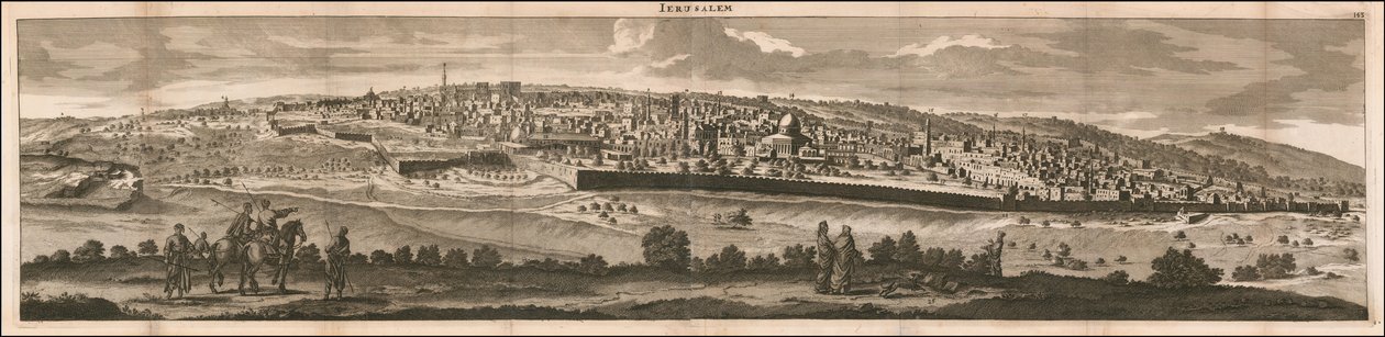 1698 gezicht op Jeruzalem door Cornelis De Bruyn door Cornelis de Bruijn