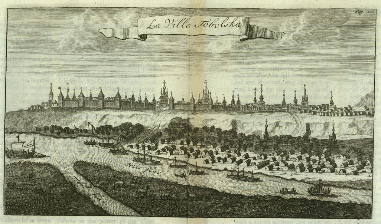 Tobolsk Uit: Reizen naar Muscovy door Cornelis de Bruijn