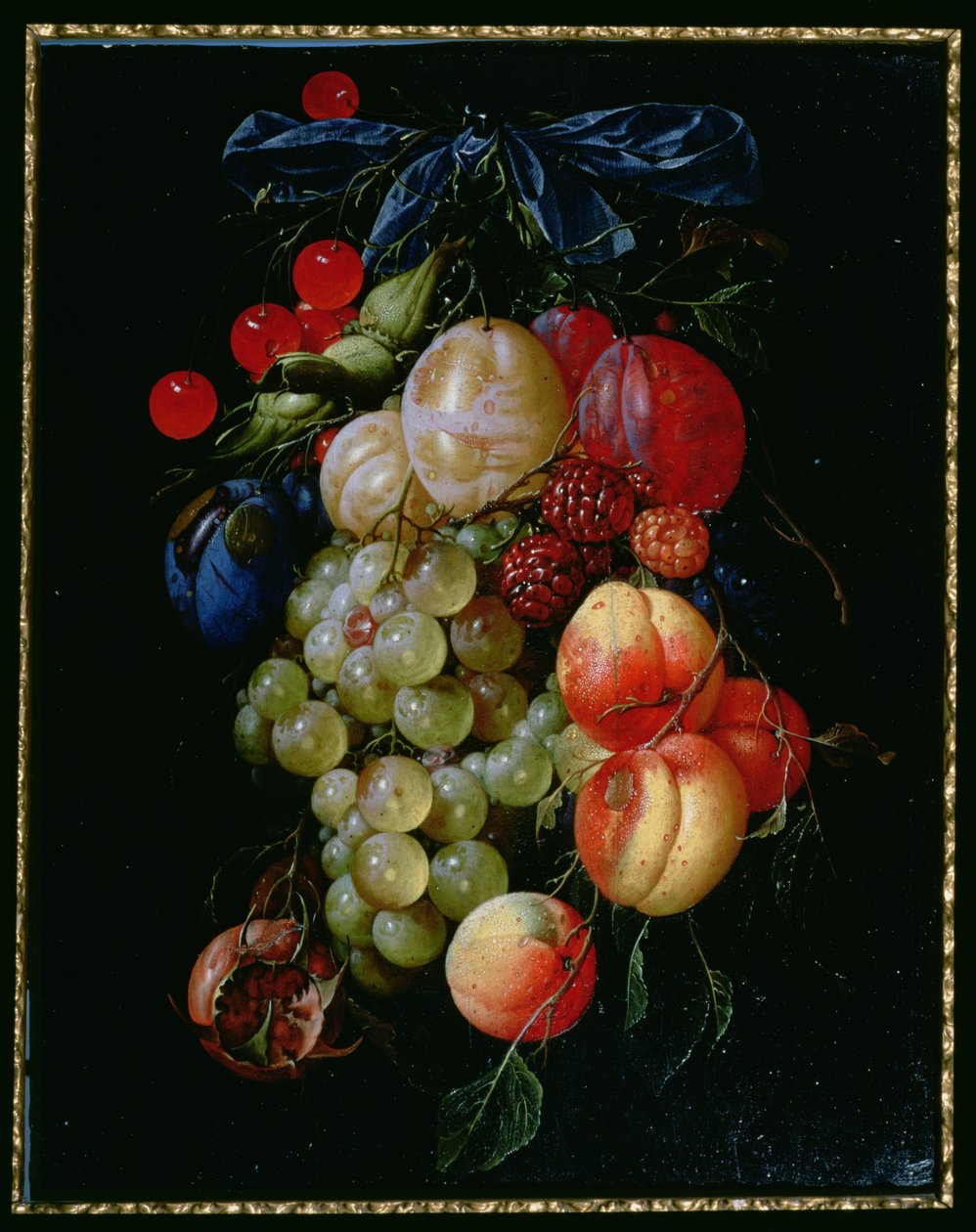 Een krans van fruit door Cornelis de Heem