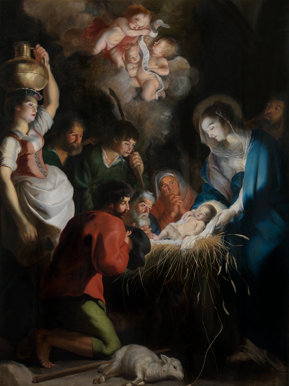 De geboorte van Christus door Cornelis de Vos