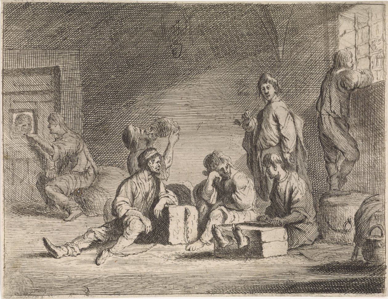 Gevangenen in kerker door Cornelis de Wael