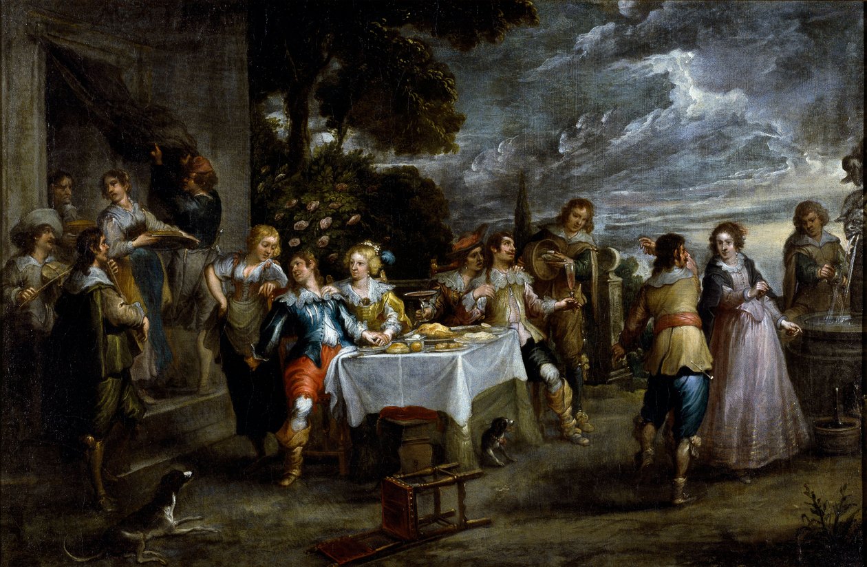 Geschiedenis van de verloren zoon: dissipatie. door Cornelis de Wael