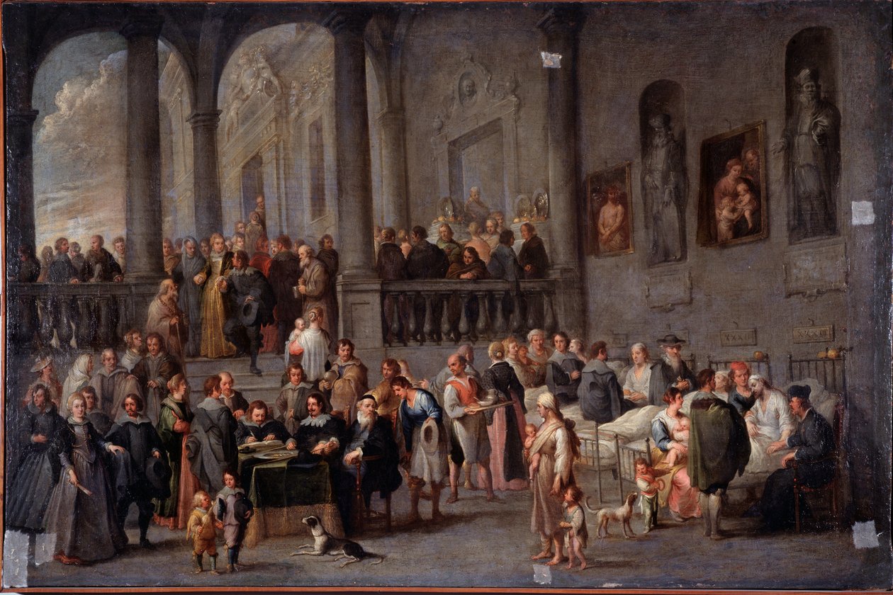 Bezoek de zieken door Cornelis de Wael