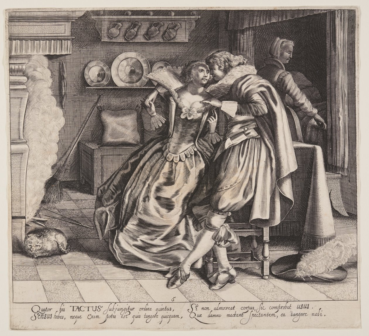 Tactus (Aanraking), uit De vijf zintuigen door Cornelis van Kittensteyn