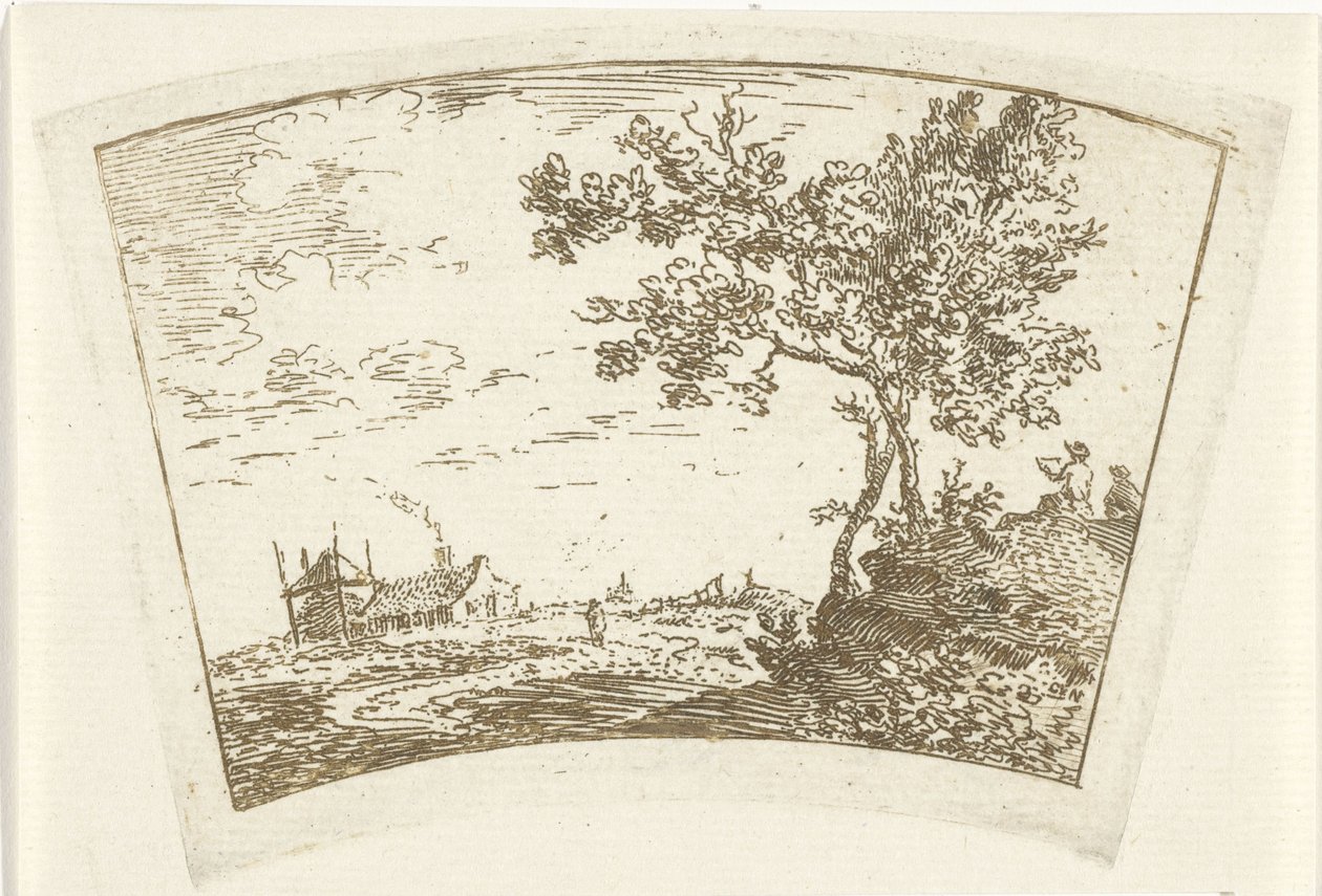 Landschap met een boerderij door Cornelis van Noorde