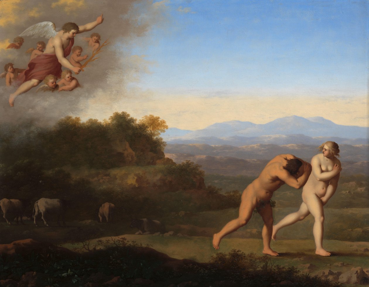 De Verdrijving uit het Paradijs door Cornelis van Poelenburch
