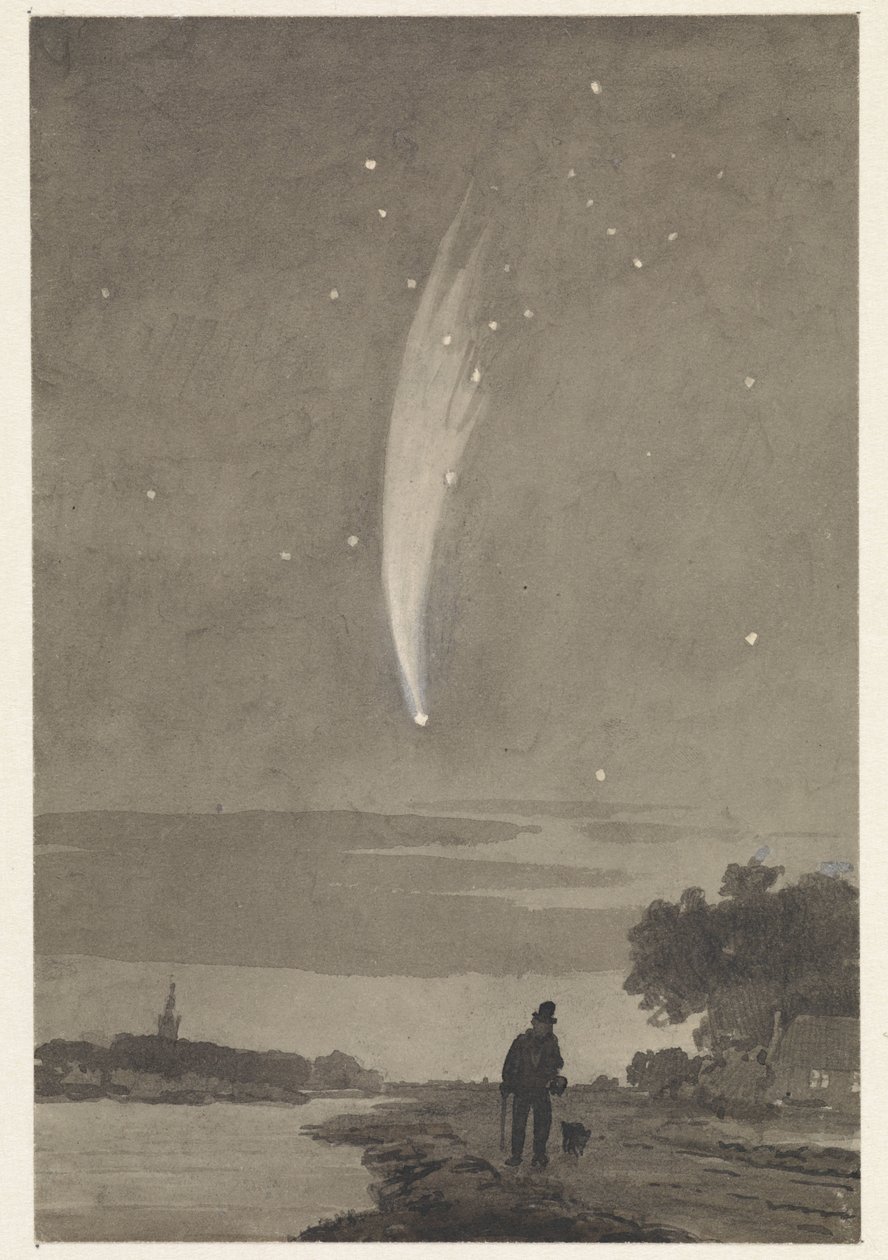 De komeet van Donati, 10 oktober 1858 door Cornelis van der Griendt