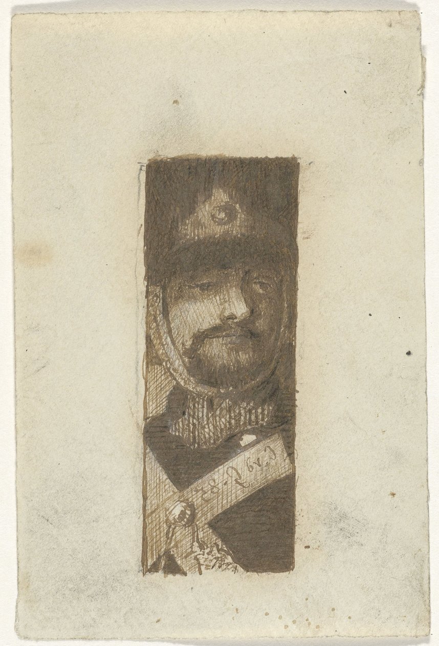 Portret van een soldaat door Cornelis van der Griendt