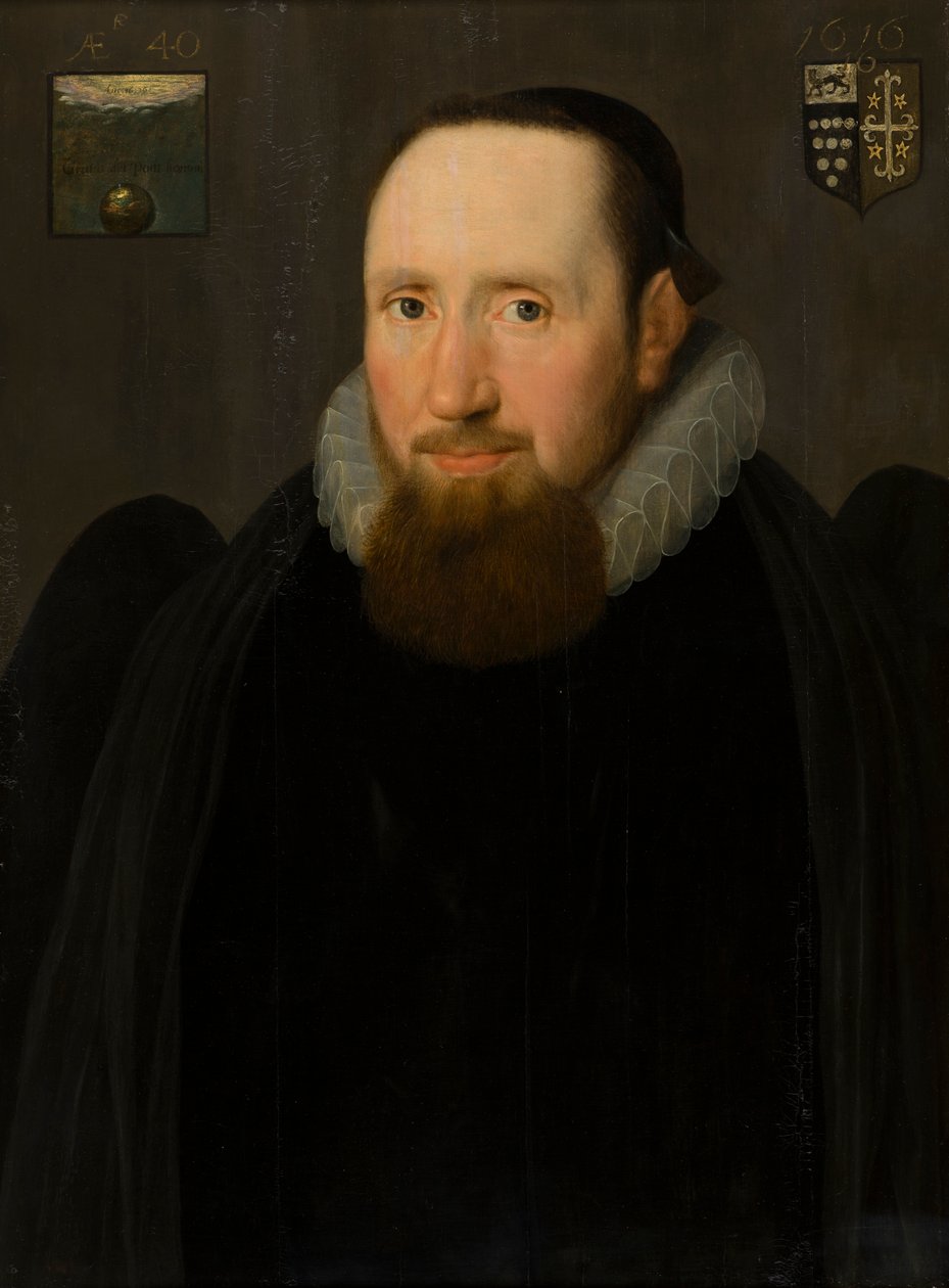 Portret van Dr. John Bridgeman, Bisschop van Chester, ca. 1616 door Cornelius I (attr.to) Johnson