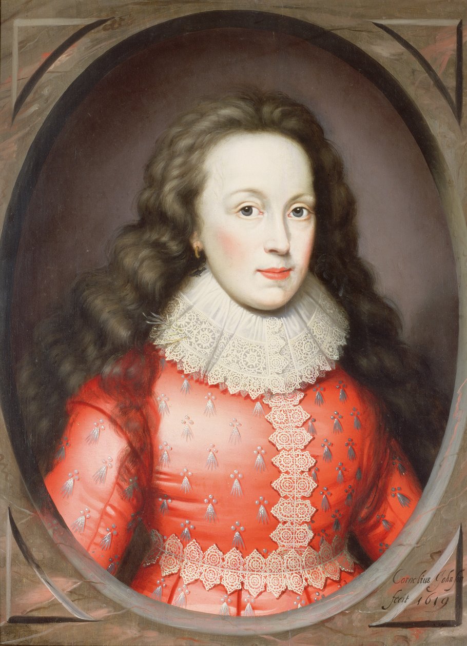 Portret van een dame genaamd Alathea, gravin van Arundel, 1619 door Cornelius Janssen van Ceulen
