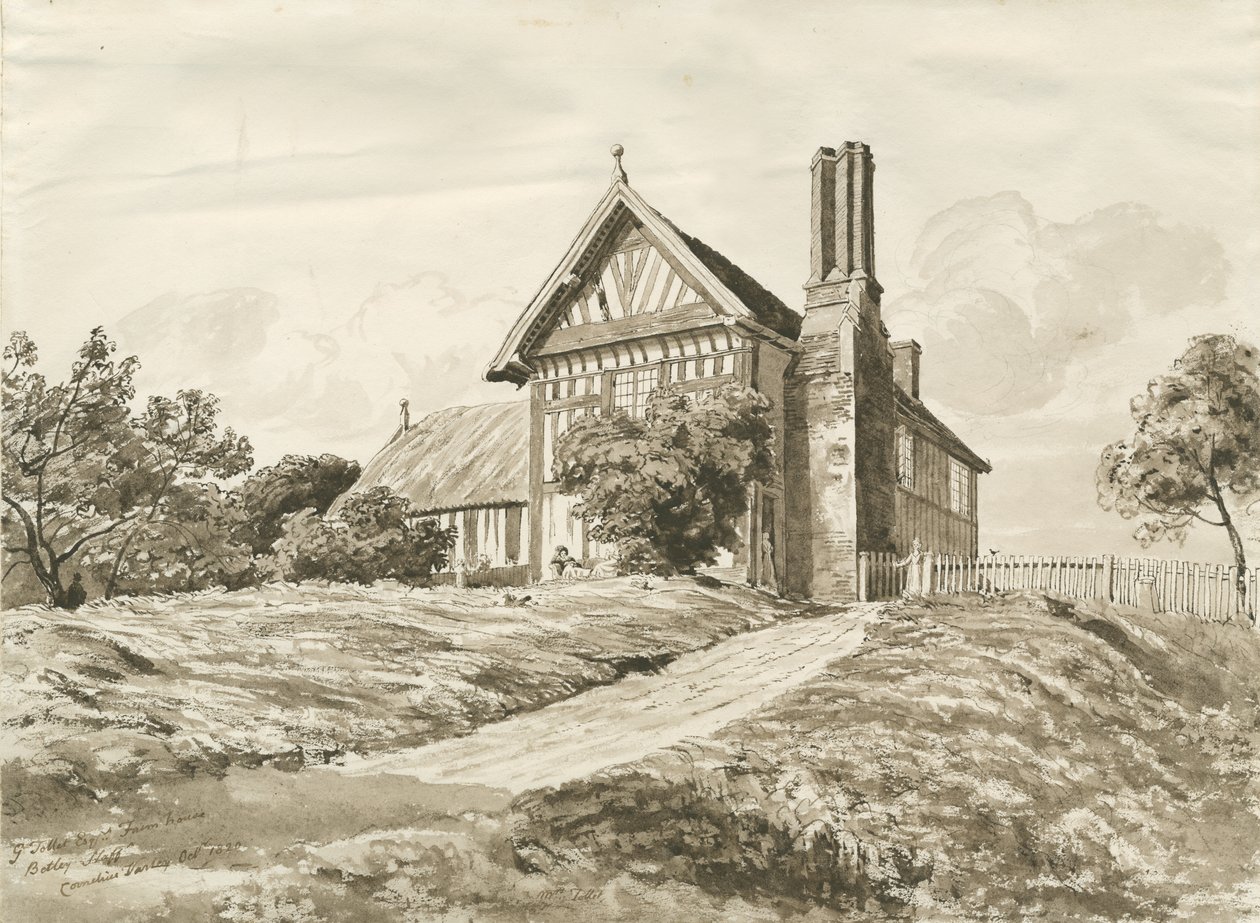 Betley - Boerderij door Cornelius Varley