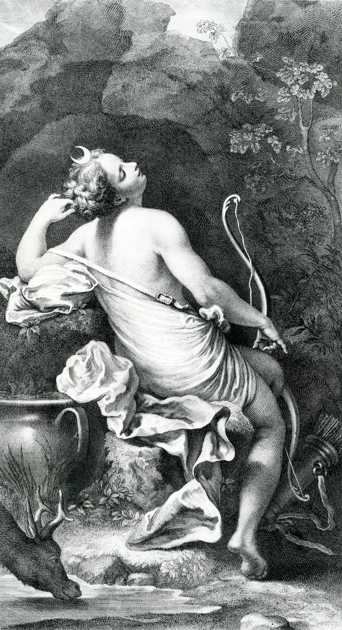 Diane Endormie, 18e eeuw door Antonio da Correggio