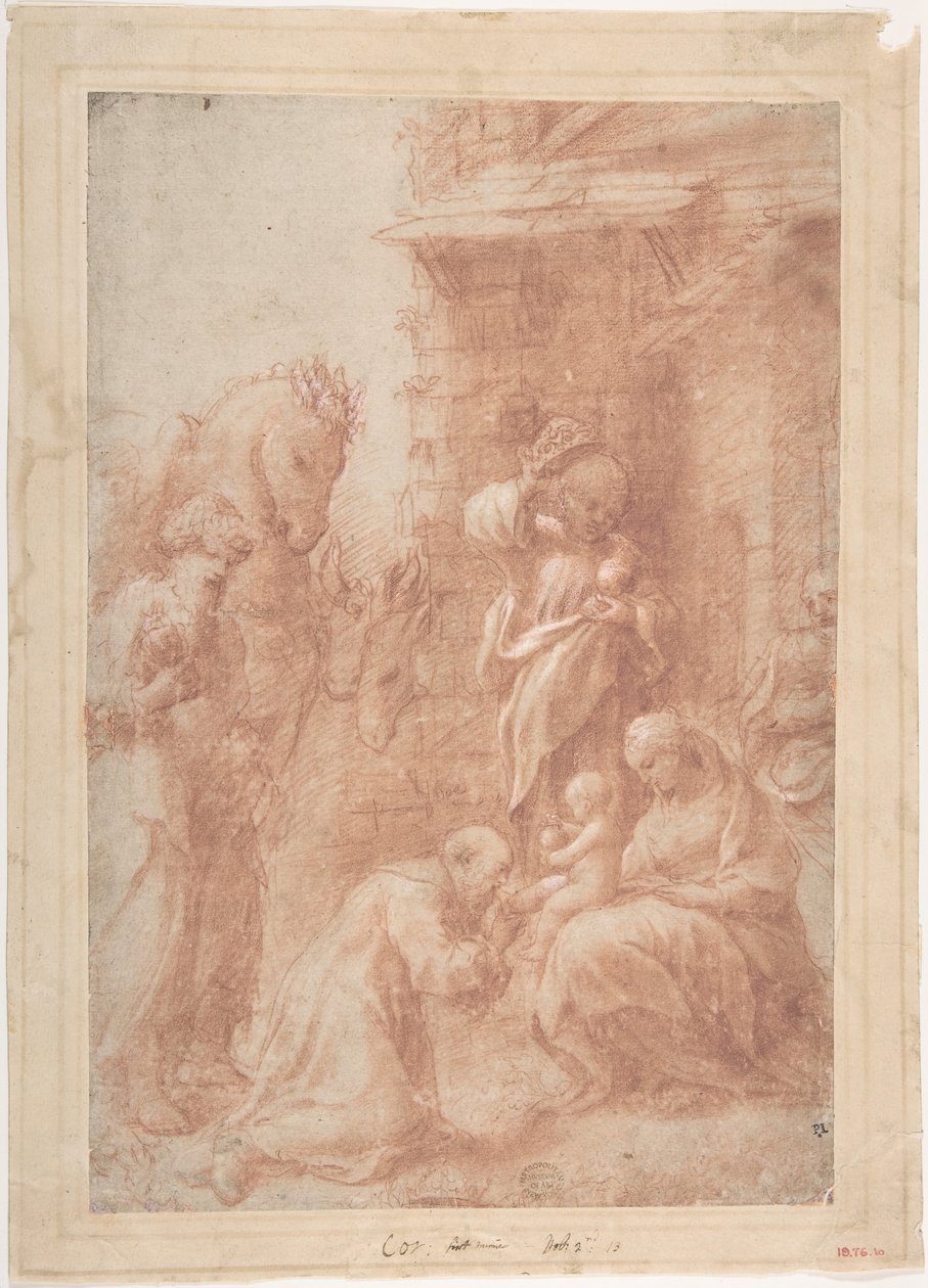 De Aanbidding der Wijzen, ca. 1517 door Correggio