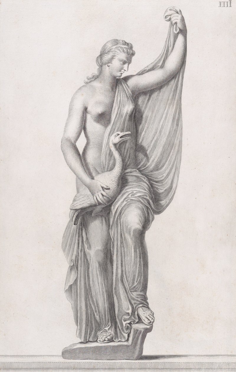 Standbeeld van Leda en de zwaan, 1734 door Cosimo Mogalli