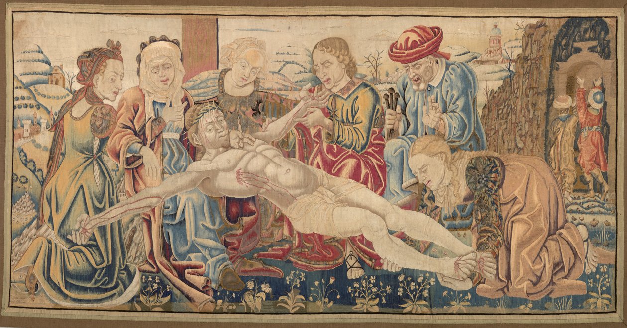 Altaarfront met de klaagzang, ca. 1474 door Cosimo Tura