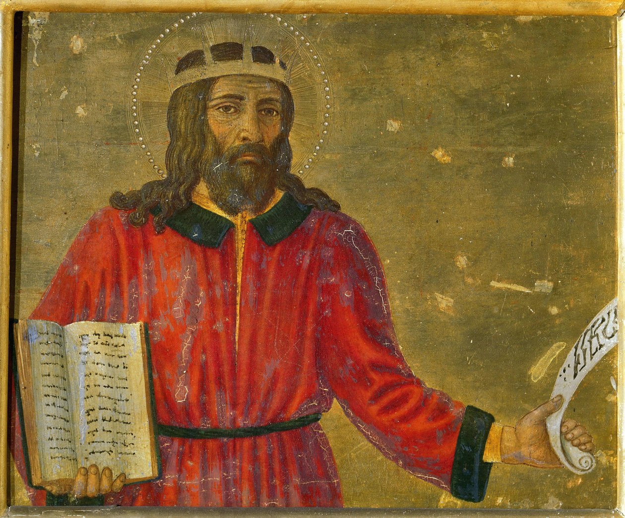 Koning David Predella-paneel van het altaarstuk door Cosimo di Lorenzo Rosselli