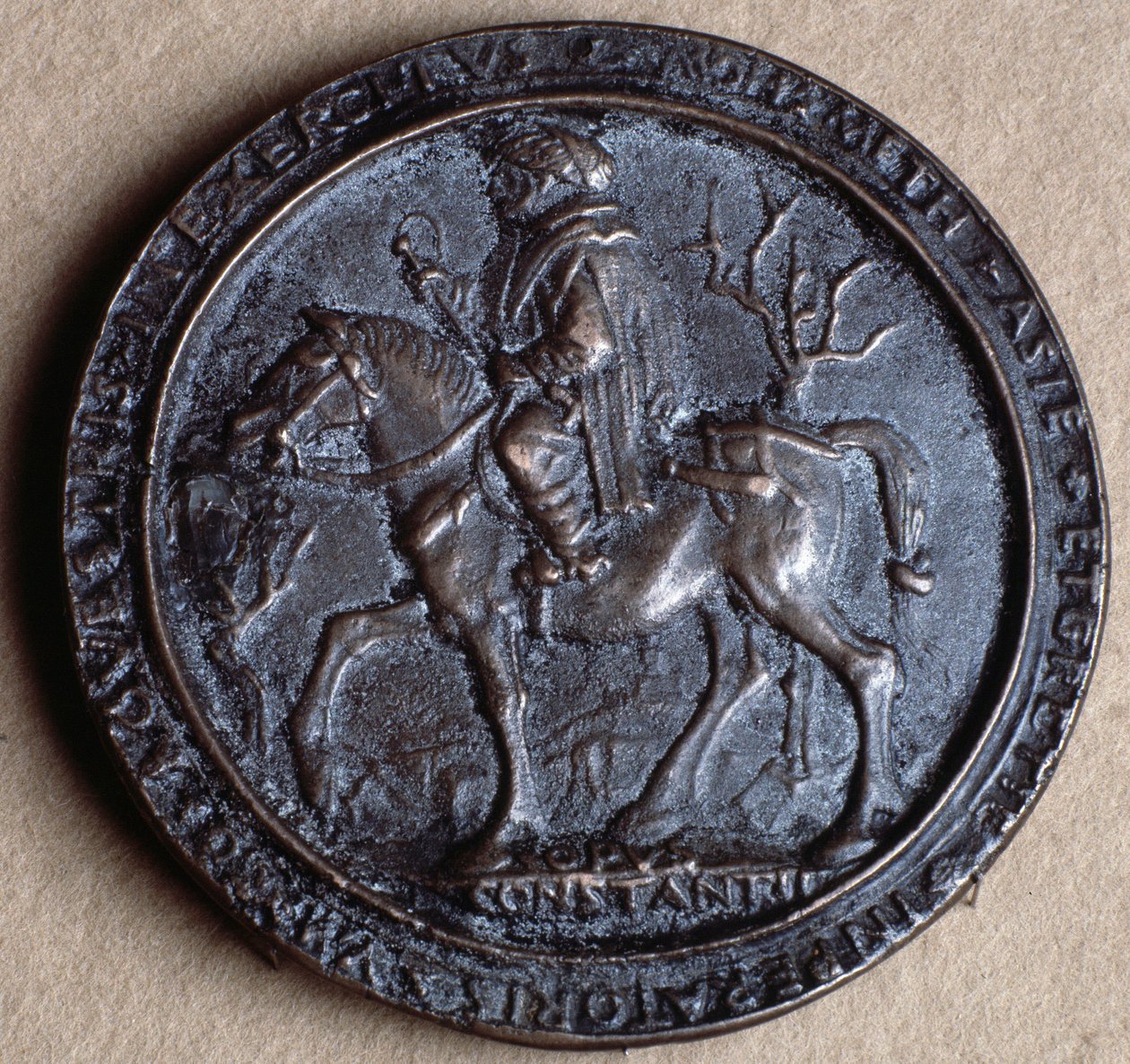 Mehmet II de Veroveraar (bronzen medaille) door Costanzo da Ferrara