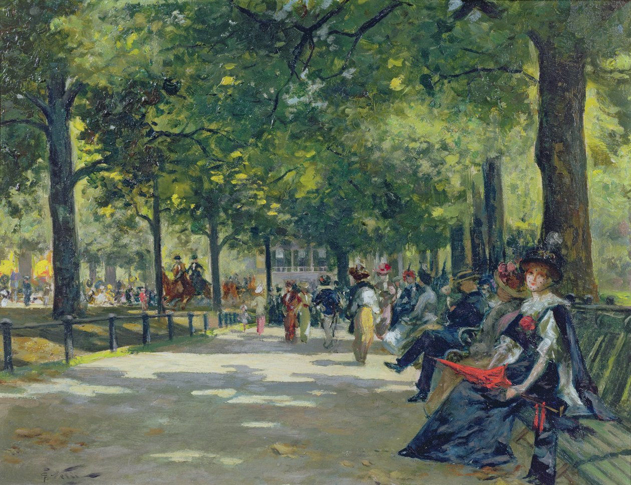 Hyde Park, Londen door Count Girolamo Pieri Nerli