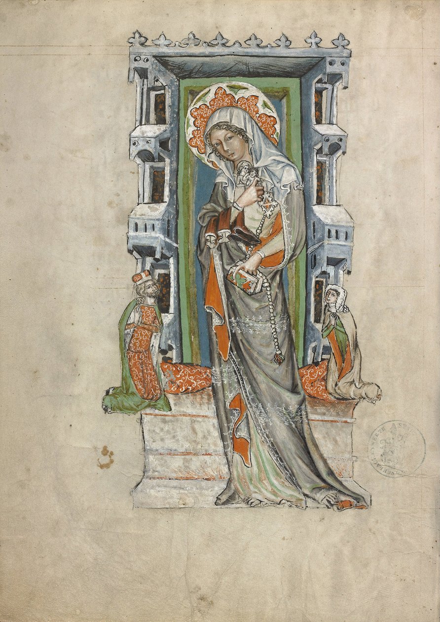 Heilige Hedwig van Silezië met Hertog Ludwig van Legnica en Brieg en Hertogin Agnes, 1353 door Court workshop of Duke Ludwig I