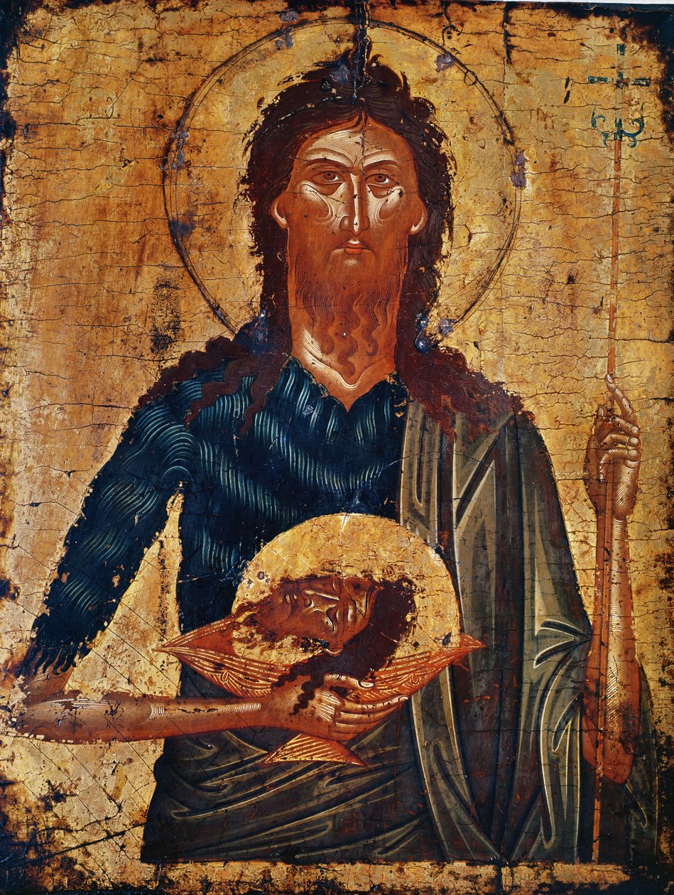 Icoon van St. Johannes de Voorloper door Cretan School