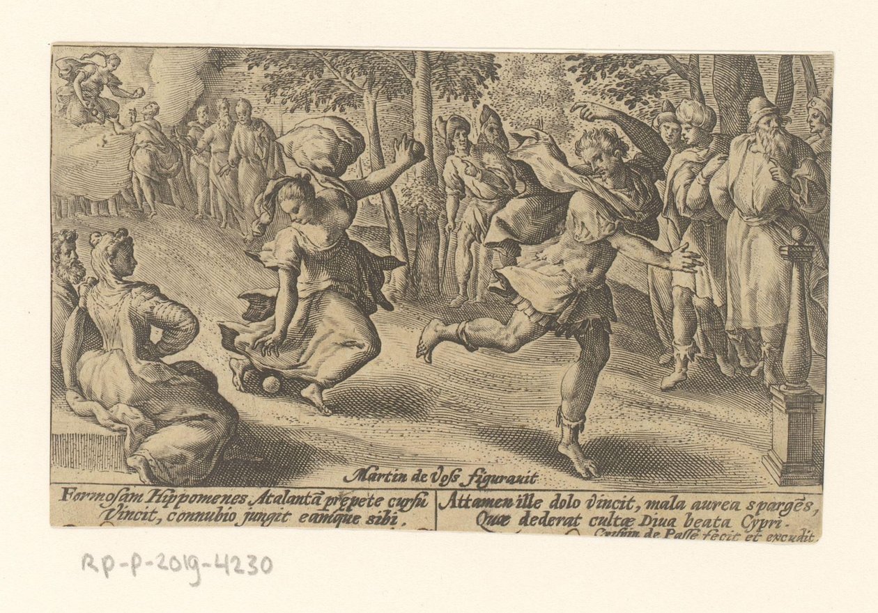 Atalanta en Hippomenes (detail) door Crispijn van de Passe (I)