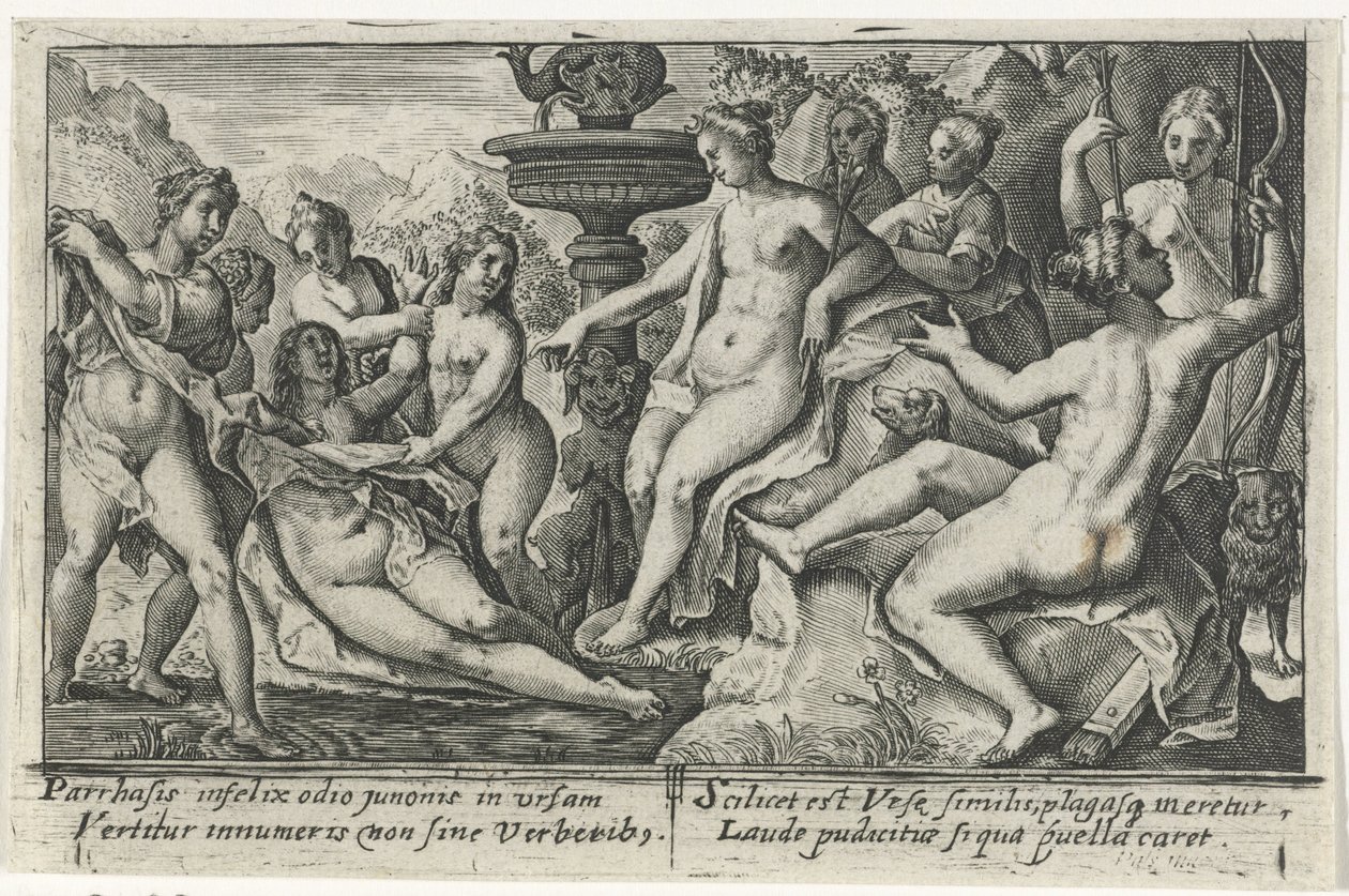 Diana en Callisto door Crispijn van de Passe (I)