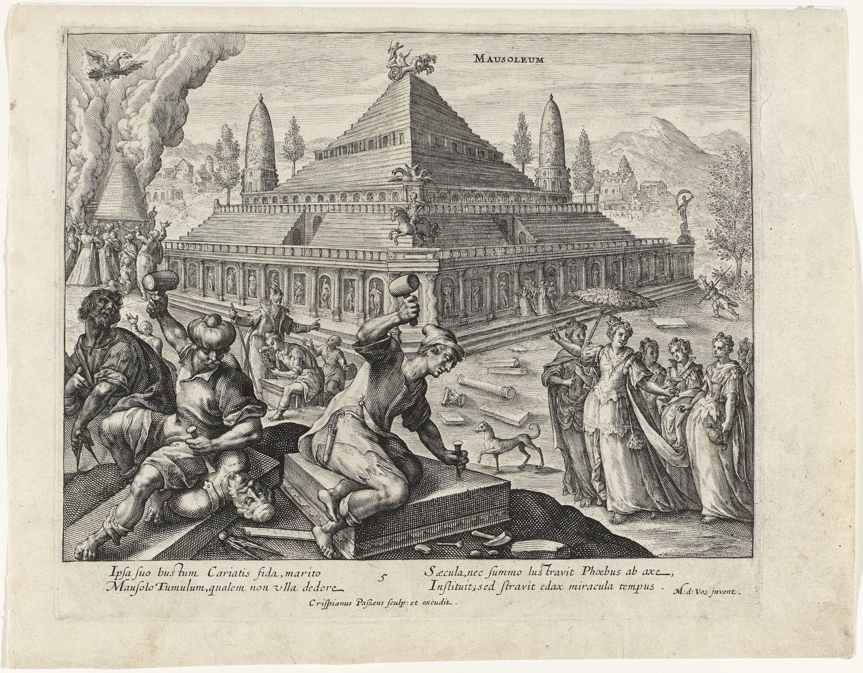 Mausoleum van Halicarnassus door Crispijn van de Passe (I)