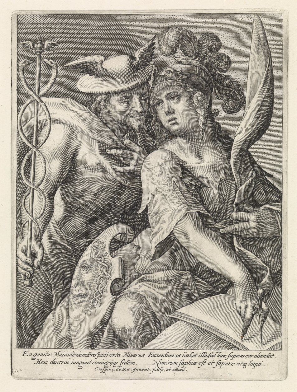 Mercurius en Minerva door Crispijn van de Passe (I)