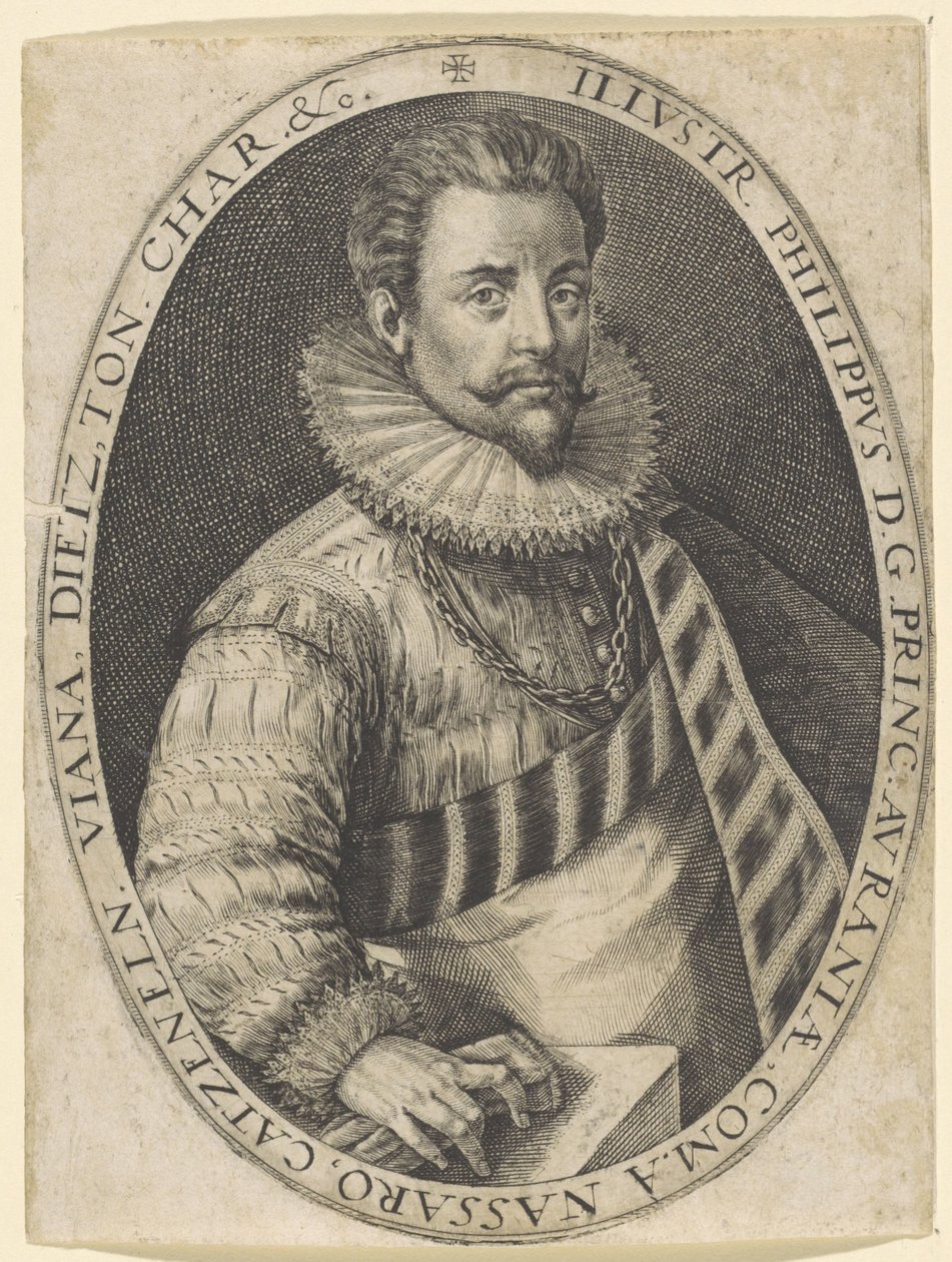 Portret van Filips Willem, prins van Oranje door Crispijn van de Passe (I)