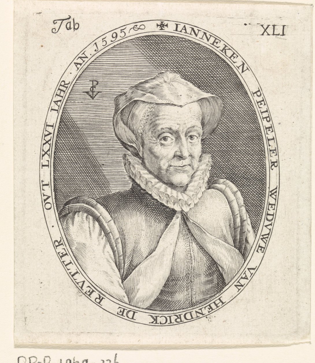Portret van Janneke Peipeler door Crispijn van de Passe (I)