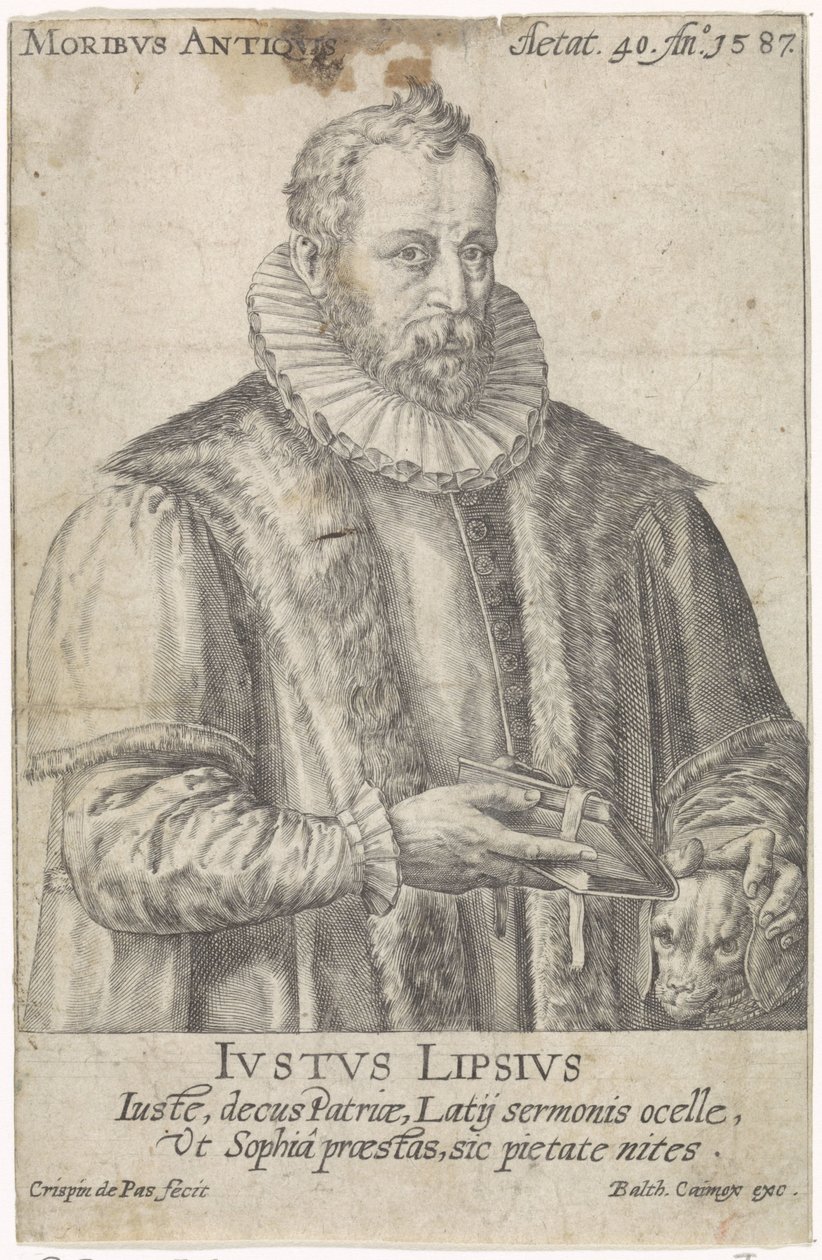 Portret van Justus Lipsius door Crispijn van de Passe (I)