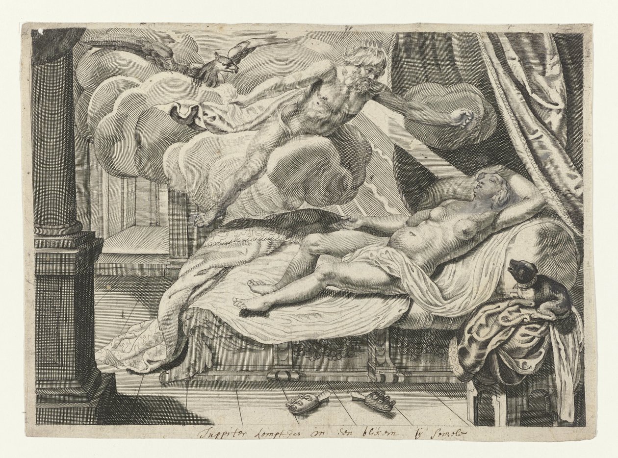 Jupiter en Semele door Crispijn van de Passe (II) (attributed to)