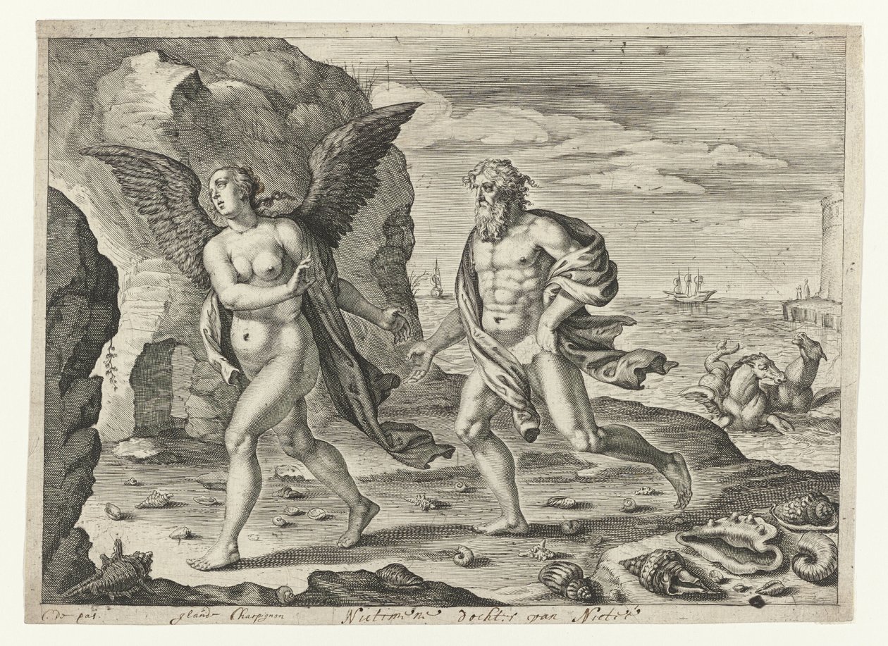 Coronis en Neptunus door Crispijn van de Passe (II)