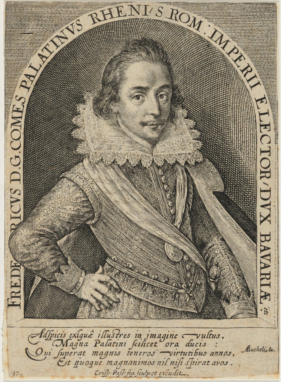 Frederik V, keurvorst van de Palts, later koning van Bohemen door Crispijn van de Passe I
